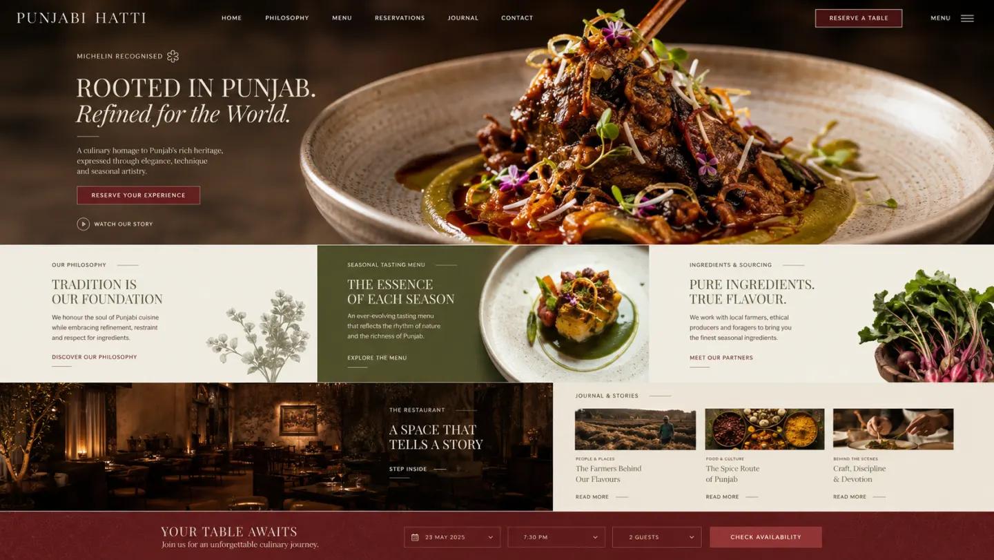 Punjabi Hatti, a restaurant brand carried across its own site